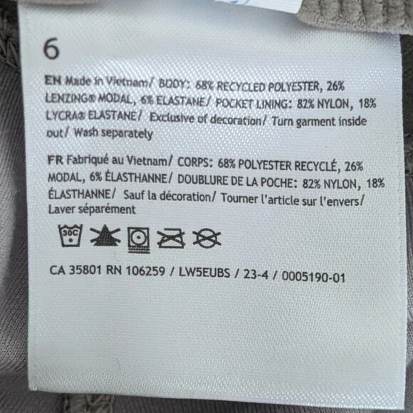 Lululemon Softstreme Ribbed Zip Flared Pant, Riverstone, Size 6 - Picture 8 of 8